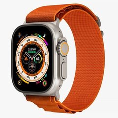 Apple Watch Ultra GPS + Cellular, 49mm Titanium Case with Orange Alpine Loop - Medium MQFL3
