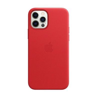 Кожаный чехол Apple Leather Case with MagSafe (PRODUCT)RED (MHKJ3) для iPhone 12 Pro Max