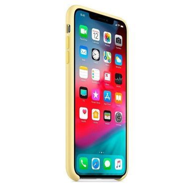 Силиконовый матовый чехол Apple для iPhone XS Max Silicone Case Mellow Yellow (MUJR2LL/A)