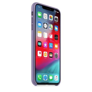 Кожаный чехол Apple Leather Case Lilac для iPhone XS Max (OEM)
