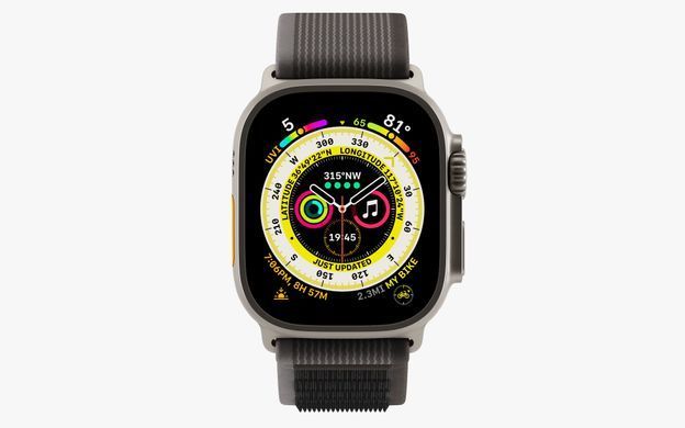Apple Watch Ultra GPS + Cellular, 49mm Titanium Case with Green Alpine Loop - Medium MQFN3