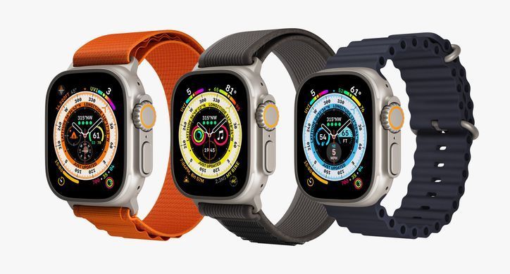 Apple Watch Ultra GPS + Cellular, 49mm Titanium Case with Green Alpine Loop - Medium MQFN3