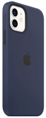 Силиконовый чехол Apple Silicone Case with MagSafe Deep Navy для iPhone 12 | 12 Pro (MHL43)