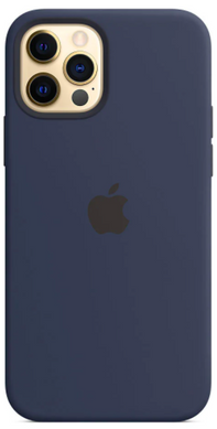 Силиконовый чехол Apple Silicone Case with MagSafe Deep Navy для iPhone 12 | 12 Pro (MHL43)