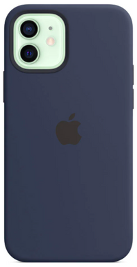 Силиконовый чехол Apple Silicone Case with MagSafe Deep Navy для iPhone 12 | 12 Pro (MHL43)