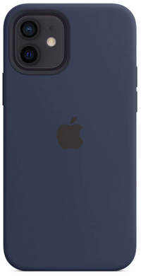 Силиконовый чехол Apple Silicone Case with MagSafe Deep Navy для iPhone 12 | 12 Pro (MHL43)
