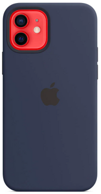 Силиконовый чехол Apple Silicone Case with MagSafe Deep Navy для iPhone 12 | 12 Pro (MHL43)