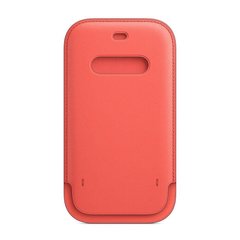Кожаный чехол-бумажник Apple Leather Sleeve with MagSafe Pink Citrus для iPhone 12 Pro Max (MHYF3)