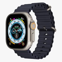 Apple Watch Ultra GPS + Cellular, 49mm Titanium Case with Midnight Ocean Band MQFK3