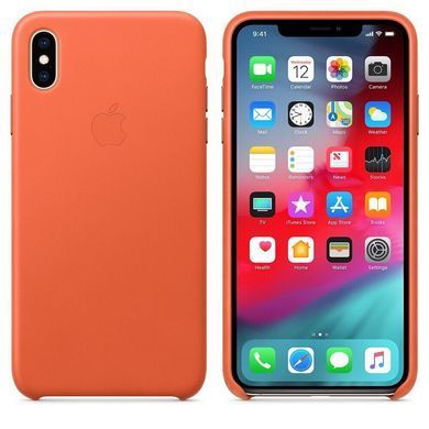 Кожаный чехол Apple Leather Case Sunset для iPhone XS Max (OEM)