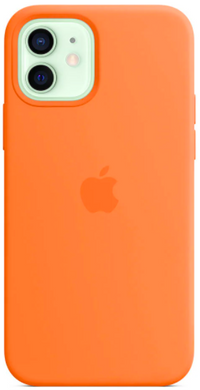Силиконовый чехол Apple Silicone Case with MagSafe Kumquat для iPhone 12 | 12 Pro (MHKY3)