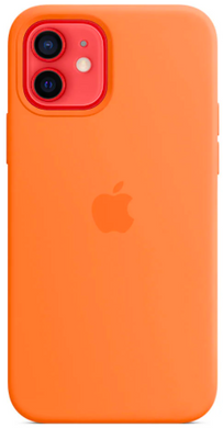 Силиконовый чехол Apple Silicone Case with MagSafe Kumquat для iPhone 12 | 12 Pro (MHKY3)