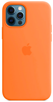 Силиконовый чехол Apple Silicone Case with MagSafe Kumquat для iPhone 12 | 12 Pro (MHKY3)