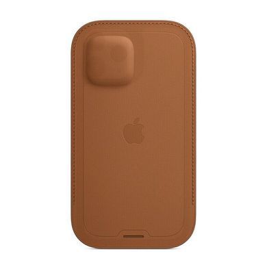 Кожаный чехол-бумажник Apple Leather Sleeve with MagSafe Saddle Brown для iPhone 12 Pro Max (MHYG3)