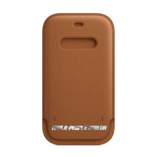 Кожаный чехол-бумажник Apple Leather Sleeve with MagSafe Saddle