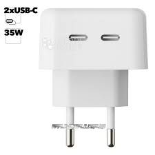 Зарядний  Аpple 35W USB-C+C Power Adapter з кабелем Type-C to Lightning