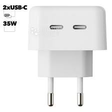 Зарядное  Apple 35W USB-C+C Power Adapter с кабелем Type-C to Lightning