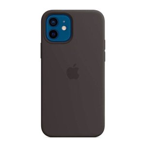 Силиконовый чехол Apple Silicone Case MagSafe Black для iPhone 12 mini (OEM)