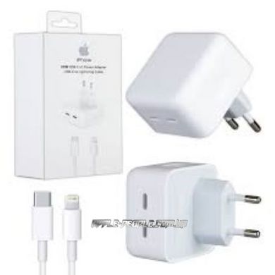 Зарядное  Apple 35W USB-C+C Power Adapter с кабелем Type-C to Lightning