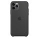 Силиконовый матовый чехол Apple Silicone Case Black для iPhone 11 Pro (OEM)