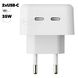 Зарядное  Apple 35W USB-C+C Power Adapter с кабелем Type-C to Lightning