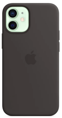 Силиконовый чехол Apple iPhone 12 Mini Silicone Case with MagSafe Black (MHKX3)