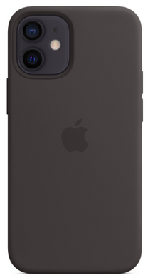 Силиконовый чехол Apple iPhone 12 Mini Silicone Case with MagSafe Black (MHKX3)