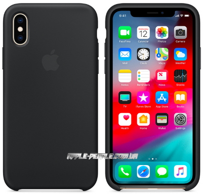 Силиконовый чехол-накладка для Apple iPhone X / XS Silicone Case - Black (MRW72)