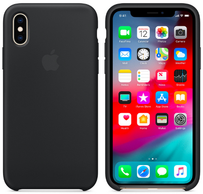 Силиконовый чехол Apple для iPhone X / XS Silicone Case - Black (MRW72)